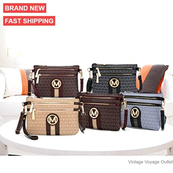 Small Vegan Leather Crossbody Bag with Adjustable Strap, 4-in-1 Convertible - Picture 7 of 7